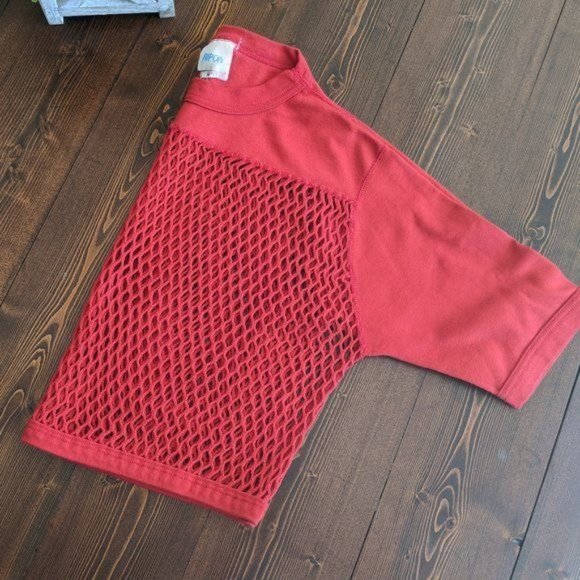 Men's Red Vintage Ripon Practice Jersey in Knit Mesh (Crop top) Small? - Picture 4 of 14